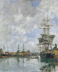 Le Dock de Deauville (Eugène Boudin) - Muzeo.com