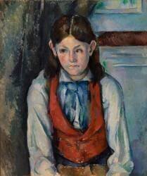 Le garçon au gilet rouge (Paul Cézanne) - Muzeo.com