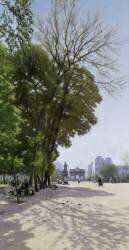 Le Jardins des Tuileries avec l'Arc de Triomphe du Carrousel (Edme-Emile Laborne) - Muzeo.com