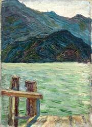 Le lac Kochelsee au-dessus de la baie (Wassily Kandinsky) - Muzeo.com