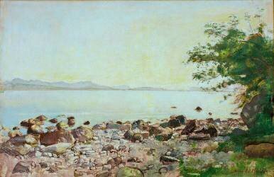 Le lac Léman vu de Lutry (Ferdinand Hodler) - Muzeo.com
