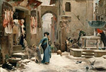 Le loup de Gubbio (Luc Olivier Merson) - Muzeo.com