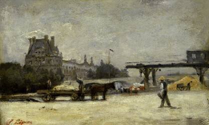 Le Louvre vu des Quais (Stanislas Victor Edouard...) - Muzeo.com