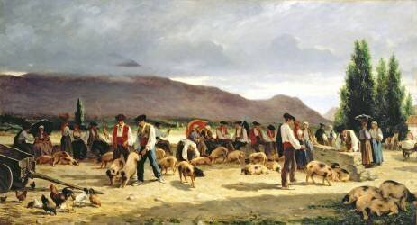 Le marché aux cochons (Edmond Hédouin) - Muzeo.com