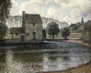 Le moulin à vent gris (Henri Le Sidaner) - Muzeo.com