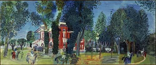 Le Paddock de Deauville (Raoul Dufy) - Muzeo.com