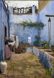 Le patio bleu (Santiago Rusiñol) - Muzeo.com