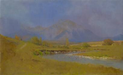 Le paysage de Podtatranská après les pluies de printemps (Laszlo Mednyanszky) - Muzeo.com