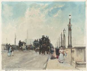 Le pont de Waterloo à Londres (Emile Hoeterickx) - Muzeo.com