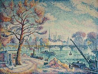 Le Pont des Arts, Paris (détail) (Paul Signac) - Muzeo.com
