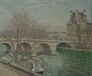 Le Pont Royal et le pavillon de Flore (Camille Pissarro) - Muzeo.com