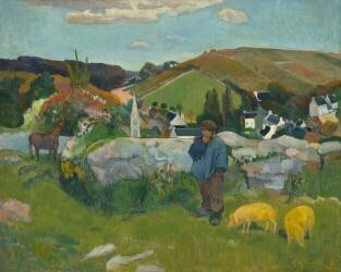 Le porcher (Paul Gauguin) - Muzeo.com