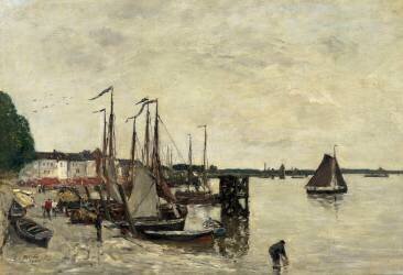 Le Port d'Anvers (Eugène Boudin) - Muzeo.com