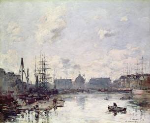 Le port de commerce (Eugène Boudin) - Muzeo.com