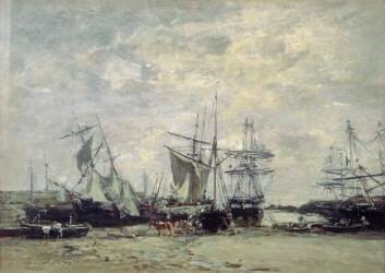 Le port de Portieux (Eugène Boudin) - Muzeo.com
