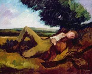 Le repos du chasseur ou le chasseur endormi (André Mare) - Muzeo.com