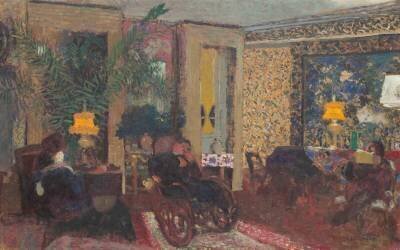 Le Salon au trois lampes rue Saint-Florentin (Edouard Vuillard) - Muzeo.com