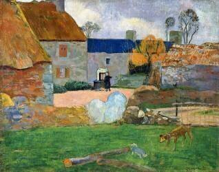 Le Toit Bleu ou Ferme au Pouldu (Paul Gauguin) - Muzeo.com