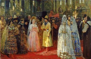 Le tsar choisissant une mariée (Ilya Répine) - Muzeo.com