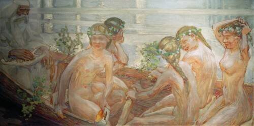 Le voyage de Väinämöinen (Akseli Gallen-Kallela) - Muzeo.com