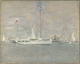 Le yacht Néreus en rade de Cowes, île de Wight (Paul César Helleu) - Muzeo.com