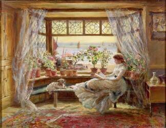 Lecture près de la fenêtre (Charles James Lewis) - Muzeo.com