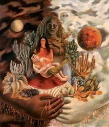 L'étreinte amoureuse de l'univers, de la terre, de moi-même, de Diego et du señor Xólotl (Frida Kahlo) - Muzeo.com