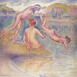 Les baigneuses (Henri-Edmond Cross) - Muzeo.com