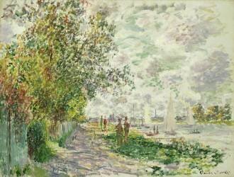 Les berges à Gennevilliers (Claude Monet) - Muzeo.com