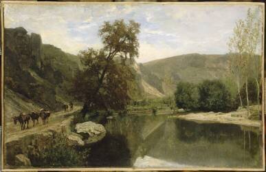 Les Bords du Cousin, près d'Avallon (Yonne) (Charles-François Daubigny) - Muzeo.com