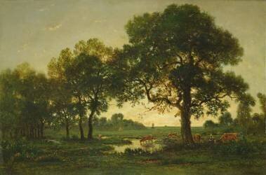 Les Chênes de l'Etang (Théodore Rousseau) - Muzeo.com