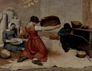Les Cribleuses de blé (Gustave Courbet) - Muzeo.com