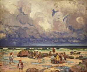 Les enfants sur la plage (William Samuel Horton) - Muzeo.com