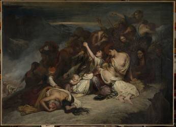Les Femmes souliotes décident de se jeter du haut des rochers (Ary Scheffer) - Muzeo.com