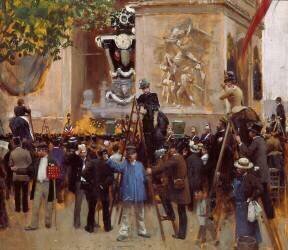 Les funérailles de Victor Hugo, Place de l'Etoile (1er juin 1885) (Jean Béraud) - Muzeo.com