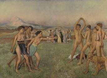 Les jeunes Spartiates font de l'exercice (Edgar Degas) - Muzeo.com