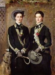 Les Jumelles, Portrait de Kate Edith et Grace Maud Hoare (John Everett Millais) - Muzeo.com