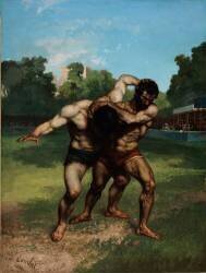 Les lutteurs (Gustave Courbet) - Muzeo.com
