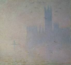 Les mouettes, Le Parlement de Londres (Claude Monet) - Muzeo.com