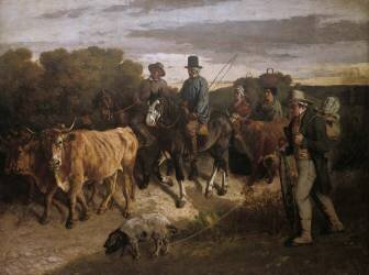 Les paysans de Flagey revenant de la foire (Gustave Courbet) - Muzeo.com
