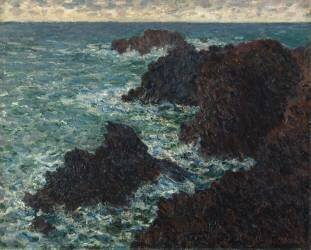Les rochers de Belle-Île, la côte sauvage (Claude Monet) - Muzeo.com