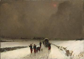 Les traînards, effet de neige (Augustin Pierre Bienvenu Chenu) - Muzeo.com