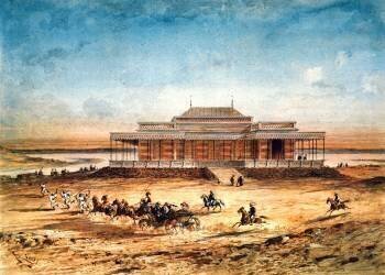 L'impératrice Eugénie se rendant à l'inauguration du canal de Suez en 1869 (Edouard Riou) - Muzeo.com