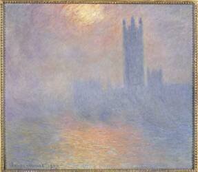 Londres, le Parlement, trouée de soleil dans le brouillard (Claude Monet) - Muzeo.com