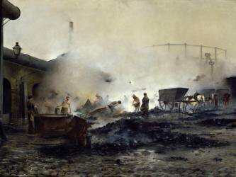L'usine à gaz de Courcelles (Ernest Jean Delahaye) - Muzeo.com