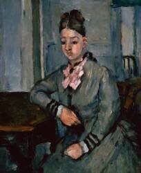 Madame Cézanne appuyée sur une table (Paul Cézanne) - Muzeo.com