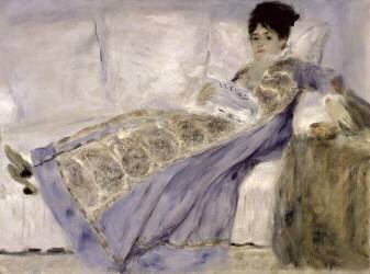 Madame Monet sur un canapé (Auguste Renoir) - Muzeo.com