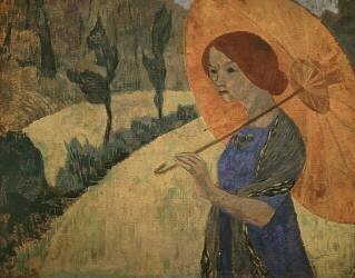 Madame Serusier avec une ombrelle (Paul Serusier) - Muzeo.com