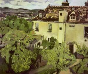 Maison de la rue Cortot au printemps (Suzanne Valadon) - Muzeo.com