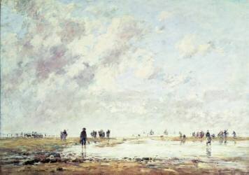 Marée basse à Etaples (Eugène Boudin) - Muzeo.com